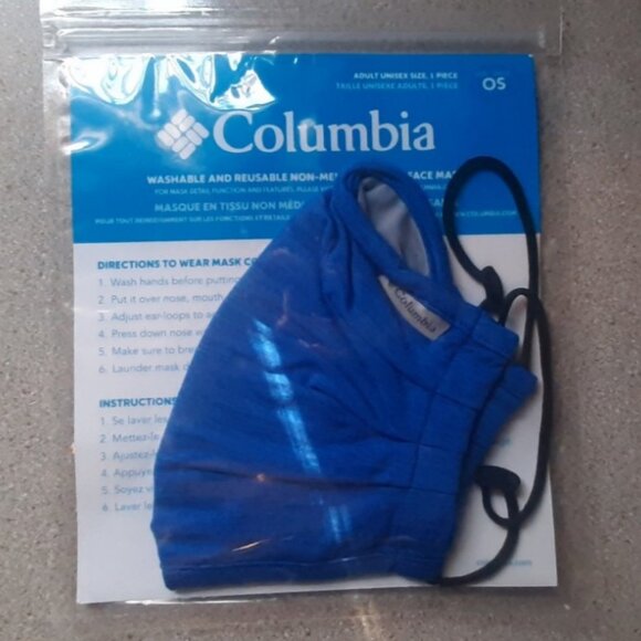 Columbia Non-Medical Fabric Face Mask Adult O/S Washable & Reusable UPF 50 - Picture 1 of 2
